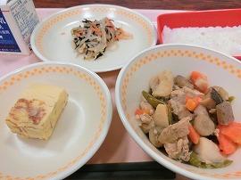 ごはん　牛乳　厚焼き卵　ツナとひじきのサラダ　いりどり