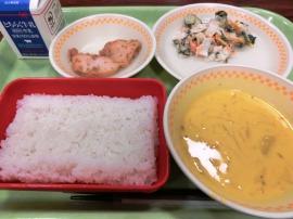 ごはん 牛乳 とり肉のごま味噌焼き かんぴょうサラダ かぼちゃスープ ごはん 牛乳 とり肉のごま味噌焼き かんぴょうサラダ かぼちゃスープ