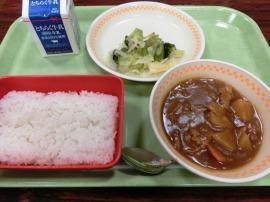 ごはん　牛乳　ポークカレー　グリーンサラダ