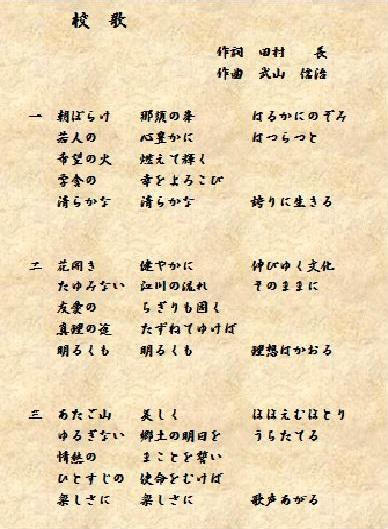 下江川中学校　校歌